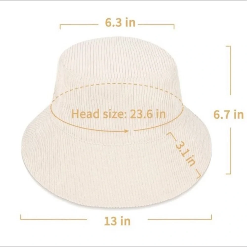 Urban Outfitters Black Corduroy Bucket Hat 100% Cotton Unisex Mens Womens NEW